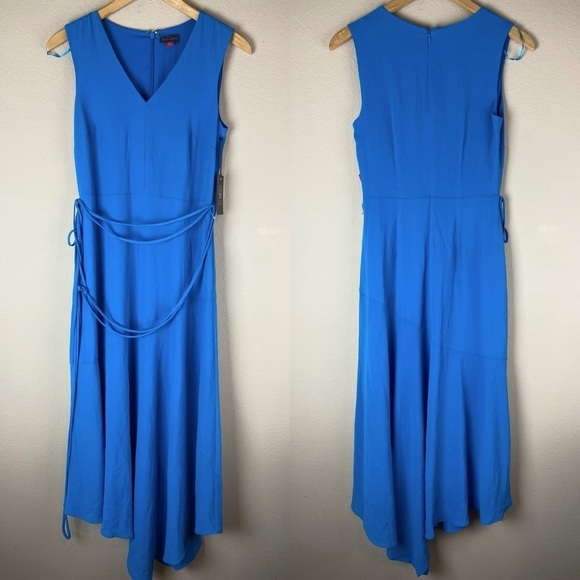 Vince Camuto- Sleeveless Asymmetric A-Line Dress - Picture 4 of 5